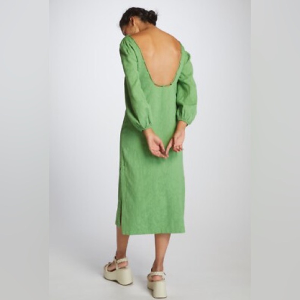 Maeve by Anthropologie Green floral Textured Dress - Picture 3 of 9